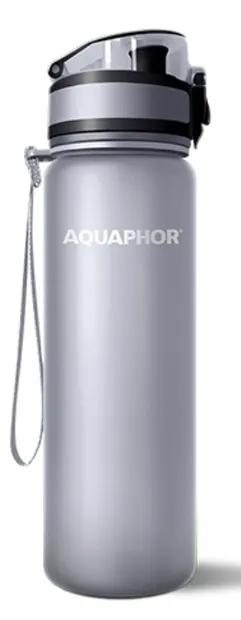 Sticlă filtrantă pentru apă Aquaphor - City, Filter, 0.5 l, gri