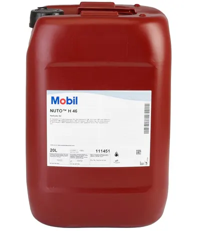 Ulei hidraulic MOBIL Nuto H 46 111451, volum 20 litri, DIN 51524-2: 2006-09, ISO L-HM (ISO 11158 97) DENISON HF-0 20L