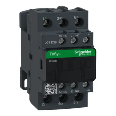 Contactor, TeSys Deca, 3P(3NO), AC-3/AC-3e, <=440V, 38A, bobina 380V AC 50/60Hz, borne cu clema cu surub