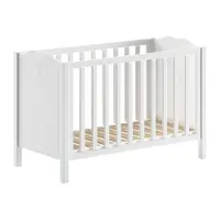 Pătuț alb din lemn de pin 60x120 cm Amori – Vipack