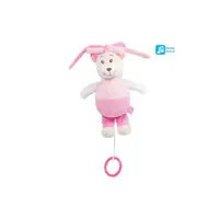 Jucărie muzicală pentru bebeluș Amek Toys - Ursul Roz