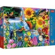 Puzzle Trefl 1000 Premium Plus Tea Time Viata la Tara Pasari Cantatoare