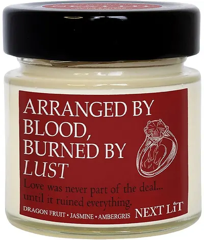 Lumânare parfumată Next Lit Burning Tropes - Arranged by Blood, Burned by Lust, 100 g