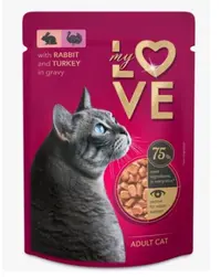 My Love Pisica Plic Iepure/Curcan 85 g