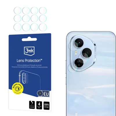Folie de protectie Camera Spate 3MK Protection pentru Honor 400 Pro, Sticla Flexibila, Set 4 bucati, Transparenta