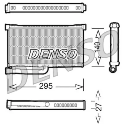 Schimbator caldura, incalzire habitaclu DENSO DRR02004
