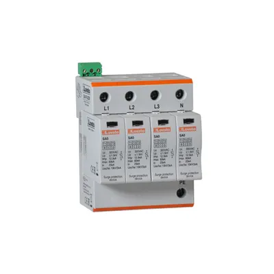 Surge Protection Device Type 1 and 2 With Plug-in Cartridge, Iec Impulse Current Iimp (10/350μs) 12.5ka Per Pole, 4p. Cu Contact Comanda de la Distanta