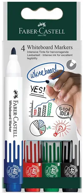 Tablă de marcare pentru tablă albă Faber-Castell - 4 culori