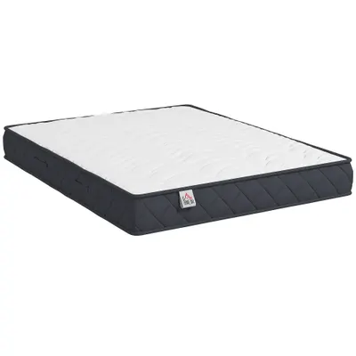 HOMCOM Saltea 140x190 cm, saltea 2 persoane, spumă cu memorie, grosime 20 cm, certificat OEKO-TEX, fermitate medie | Aosom Romania