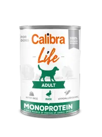 Hrana umeda caini, Calibra Dog Life Adult Duck with Rice, 400 g