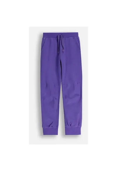 Pantaloni de trening din bumbac cu model uni