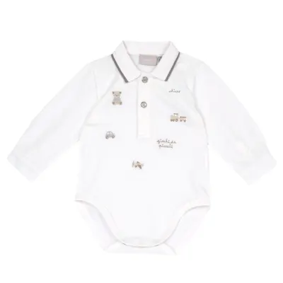 Body bebe Chicco cu broderie, Alb, 00273-69MFCO