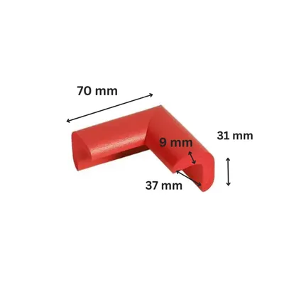 Protectie colturi Car Boy Safety 37x70x31x9mm Rosu