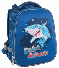 Ghiozdan școlar Pulse Anatomic - Cube Shark Attack, 2 compartimente