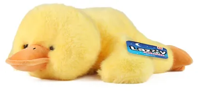 Jucărie de pluș Rappa Lazy Animals - Rățușcă galbenă culcată, 29 cm