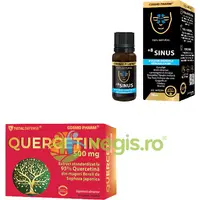 Pachet Quercetin 500mg 30cps + 8 Sinus (8 Uleiuri Esentiale Integrale Pure) 10ml