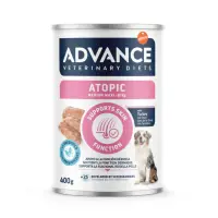 ADVANCE VETERINARY DIETS Atopic Medium & Maxi, M-XL, Curcan, dietă veterinară, conservă hrană umedă câini, piele & blană, (pate), 400g