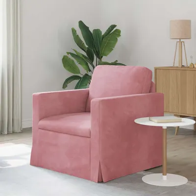 vidaXL Canapea Roz 78 x 78 x 80 cm Catifea