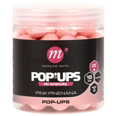 Boilies Pop-Up Mainline Fluo Pink Pinenana 15mm/250ml
