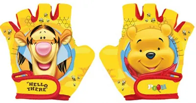 Mănuși de bicicletă pentru copii BIKE SPORT - Winnie The Pooh, galben