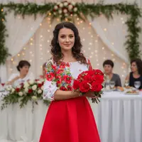 Rochie Traditionala stilizata cu maci 14