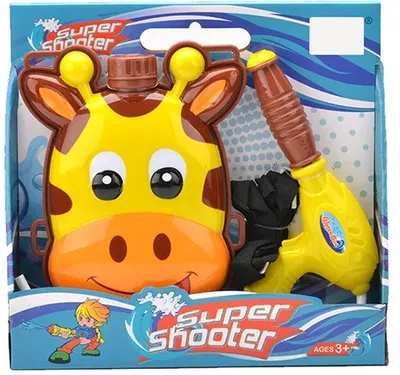 Water blaster Ocie - Mini girafă cu umplutură pentru rucsac