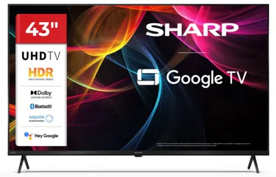 Televizor smart Sharp - Aquos 43HL4265E, 43'', 4K, LED, Dolby Vision-Atmos 2x10W, Google TV, negru