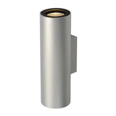 Corp iluminat de perete, aplica, lumini ENOLA B perete GU10, lumina de perete gri, QPAR51, rotund, sus / jos, gri-argintiu / negru, max. 50 W, inclusiv. / Inel deco negru gri-argintiu