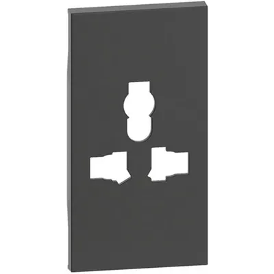 L.NOW - placa priza multistandard 2M negru