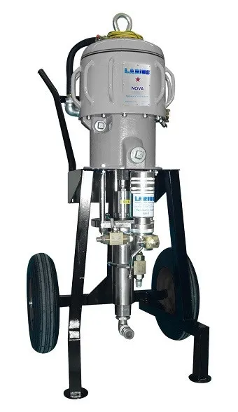 Pompa de vopsit / zugravit AIRLESS Industriala cu Carucior - Complet Echipata - 12L/min - Larius Nova SS 60:1