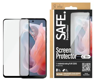 Protector de sticlă SAFE - Ultra Wide Fit, Moto G Play, transparent