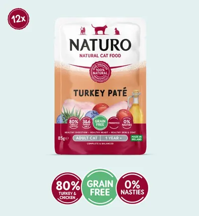 Naturo Adult Cat Mousse cu Curcan 85g