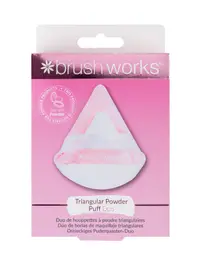 Puf triunghi pentru pudra, 2 bucati, Brushworks