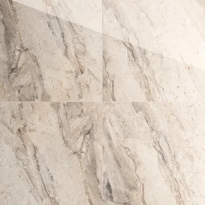 Gresie exterior / interior portelanata Helena Beige 45 x 45 cm lucioasa tip marmura