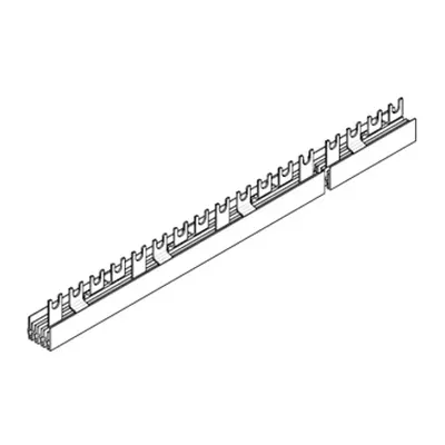 Baretă cu contacte furcă 18mm, 10mm², 4p, 1m