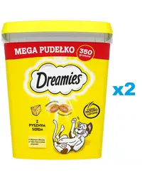 DREAMIES Mega gustari pentru pisici 2x350 g cu branza