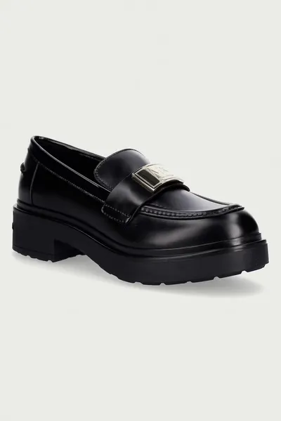 Armani Exchange mocasini pentru femei din piele
