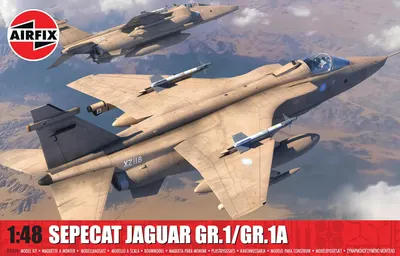 Model de asamblare Airfix Militar: Avioane - Avion de atac supersonic britanico-francez cu reacție SEPECAT Jaguar GR.1/GR.1A
