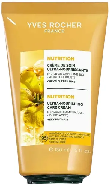 Yves Rocher Nutrition Cremă hrănitoare pentru păr uscat, 150 ml