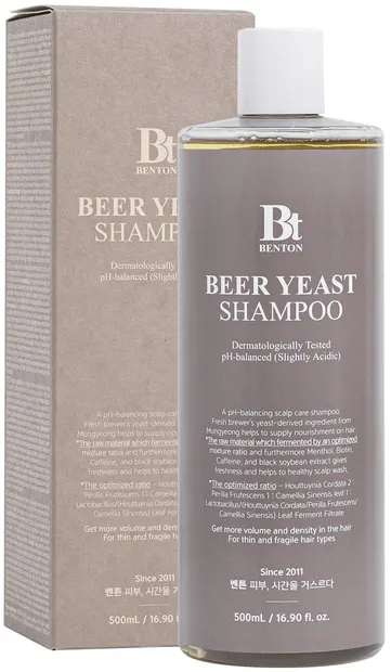 Benton Șampon de par Beer Yeast, 500 ml