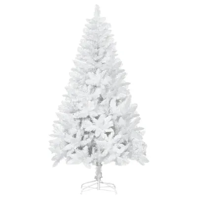 Brad de Craciun alb de 180 cm, brad artificial din PVC, decoratiune de Craciun de sarbatori HOMCOM | Aosom Romania