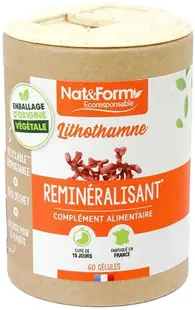 Alge roșii Lithothamnium, 60 capsule, Nat&Form