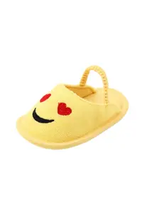 Pantofi Decupati - Love Emoticon - Textil - Fete - Galben