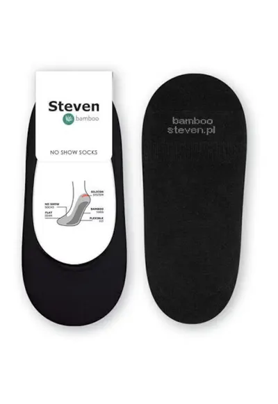 Talpici dama bambus cu silicon aplicat la calcai S036 - Negru