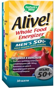 Alive Men's 50+ Multivitamine, 30 tablete, Nature's Way