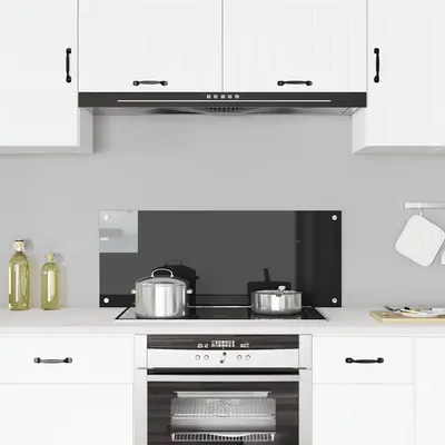 vidaXL Panou antistropi de bucătărie, negru 100x40cm sticlă securizată