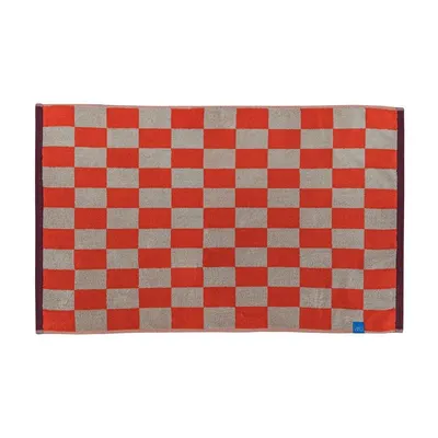 Covoraș de baie portocaliu/bej pentru duș din bumbac organic 50x80 cm Retro – Mette Ditmer Denmark