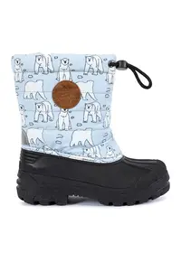 Ghete impermeabile cu imprimeu Remy - Negru/Albastru glaciar