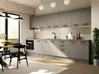 Mobila Bucatarie Elva 343.2 cm Gri - Configuratia 10