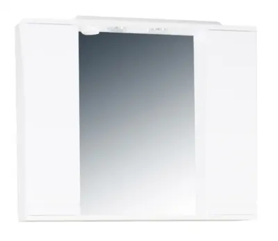 Dulap baie suspendat seria 786 cu oglinda, front MDF, montat, alb, 90x71 cm